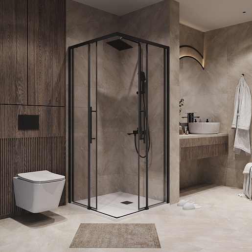 Niagara Душевой уголок Nova 100x100 NG-6830-34BLACK – картинка-3